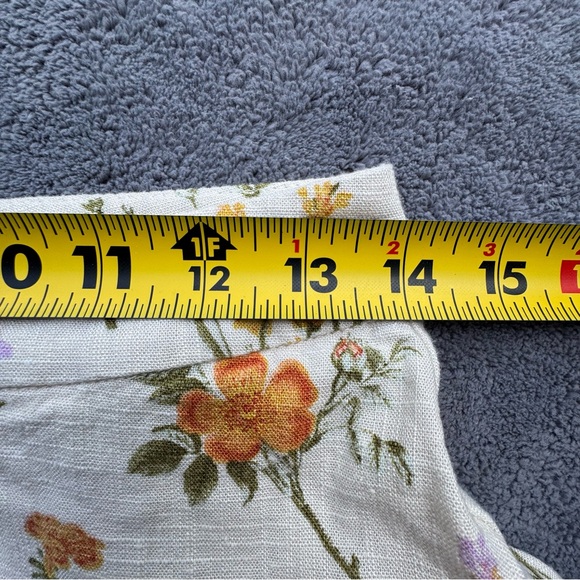 Petal & Pup Skirt Womens Small Cream Floral Midi Linen Blend Summer - Picture 8 of 12